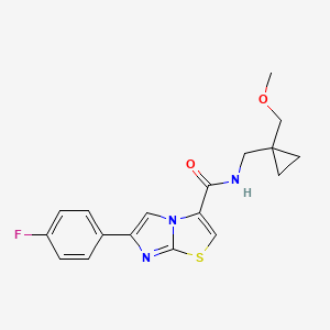 6-(4-fluorophenyl)-N-{[1-(methoxymethyl)cyclopropyl]methyl}imidazo[2,1-b][1,3]thiazole-3-carboxamide