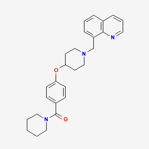 8-({4-[4-(1-piperidinylcarbonyl)phenoxy]-1-piperidinyl}methyl)quinoline