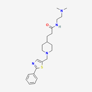 N-[2-(dimethylamino)ethyl]-3-{1-[(2-phenyl-1,3-thiazol-5-yl)methyl]-4-piperidinyl}propanamide