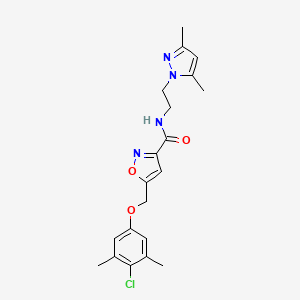 5-[(4-chloro-3,5-dimethylphenoxy)methyl]-N-[2-(3,5-dimethyl-1H-pyrazol-1-yl)ethyl]-3-isoxazolecarboxamide