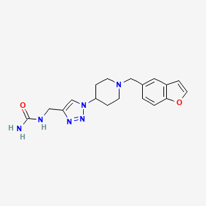 N-({1-[1-(1-benzofuran-5-ylmethyl)-4-piperidinyl]-1H-1,2,3-triazol-4-yl}methyl)urea trifluoroacetate