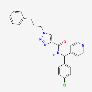 N-[(4-chlorophenyl)(4-pyridinyl)methyl]-1-(3-phenylpropyl)-1H-1,2,3-triazole-4-carboxamide