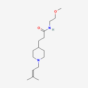 molecular formula C16H30N2O2 B3779070 N-(2-methoxyethyl)-3-[1-(3-methyl-2-buten-1-yl)-4-piperidinyl]propanamide 