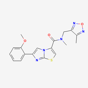 6-(2-methoxyphenyl)-N-methyl-N-[(4-methyl-1,2,5-oxadiazol-3-yl)methyl]imidazo[2,1-b][1,3]thiazole-3-carboxamide