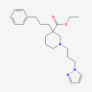 ethyl 3-(3-phenylpropyl)-1-[3-(1H-pyrazol-1-yl)propyl]-3-piperidinecarboxylate