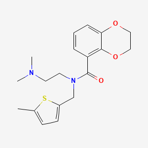 molecular formula C19H24N2O3S B3779126 N-[2-(dimethylamino)ethyl]-N-[(5-methyl-2-thienyl)methyl]-2,3-dihydro-1,4-benzodioxine-5-carboxamide 