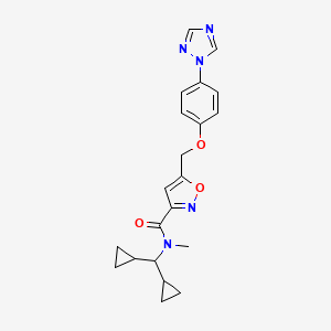 N-(dicyclopropylmethyl)-N-methyl-5-{[4-(1H-1,2,4-triazol-1-yl)phenoxy]methyl}-3-isoxazolecarboxamide