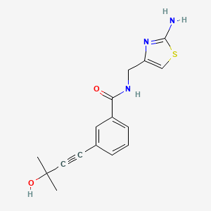 N-[(2-amino-1,3-thiazol-4-yl)methyl]-3-(3-hydroxy-3-methylbut-1-yn-1-yl)benzamide