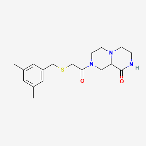 8-{[(3,5-dimethylbenzyl)thio]acetyl}hexahydro-2H-pyrazino[1,2-a]pyrazin-1(6H)-one