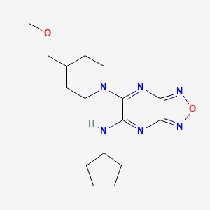 molecular formula C16H24N6O2 B3779174 N-cyclopentyl-6-[4-(methoxymethyl)-1-piperidinyl][1,2,5]oxadiazolo[3,4-b]pyrazin-5-amine 