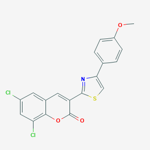 molecular formula C19H11Cl2NO3S B377921 6,8-dichloro-3-[4-(4-methoxyphenyl)-1,3-thiazol-2-yl]-2H-chromen-2-one CAS No. 313687-53-5