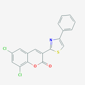 molecular formula C18H9Cl2NO2S B377924 6,8-dichloro-3-(4-phenyl-1,3-thiazol-2-yl)-2H-chromen-2-one CAS No. 313687-51-3