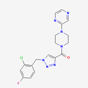 2-(4-{[1-(2-chloro-4-fluorobenzyl)-1H-1,2,3-triazol-4-yl]carbonyl}-1-piperazinyl)pyrazine