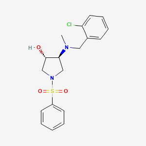 (3S,4S)-1-(benzenesulfonyl)-4-[(2-chlorophenyl)methyl-methylamino]pyrrolidin-3-ol