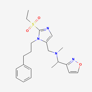 N-{[2-(ethylsulfonyl)-1-(3-phenylpropyl)-1H-imidazol-5-yl]methyl}-1-(3-isoxazolyl)-N-methylethanamine