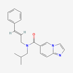 N-isobutyl-N-[(2E)-3-phenylprop-2-en-1-yl]imidazo[1,2-a]pyridine-6-carboxamide