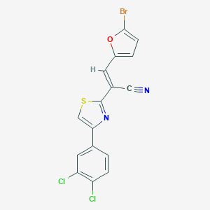 molecular formula C16H7BrCl2N2OS B377929 3-(5-Bromo-2-furyl)-2-[4-(3,4-dichlorophenyl)-1,3-thiazol-2-yl]acrylonitrile 