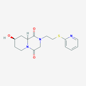 molecular formula C15H19N3O3S B3779298 (8R*,9aS*)-8-hydroxy-2-[2-(pyridin-2-ylthio)ethyl]tetrahydro-2H-pyrido[1,2-a]pyrazine-1,4(3H,6H)-dione 