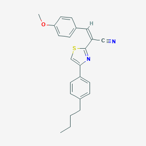 molecular formula C23H22N2OS B377930 (Z)-2-(4-(4-butylphenyl)thiazol-2-yl)-3-(4-methoxyphenyl)acrylonitrile CAS No. 312757-72-5