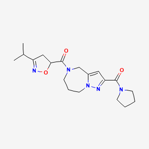 5-[(3-isopropyl-4,5-dihydroisoxazol-5-yl)carbonyl]-2-(pyrrolidin-1-ylcarbonyl)-5,6,7,8-tetrahydro-4H-pyrazolo[1,5-a][1,4]diazepine