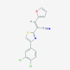 (E)-2-(4-(3,4-dichlorophenyl)thiazol-2-yl)-3-(furan-2-yl)acrylonitrile