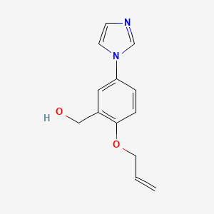 molecular formula C13H14N2O2 B3779315 [2-(allyloxy)-5-(1H-imidazol-1-yl)phenyl]methanol 