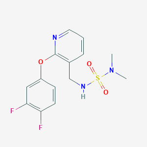 molecular formula C14H15F2N3O3S B3779335 N'-{[2-(3,4-difluorophenoxy)-3-pyridinyl]methyl}-N,N-dimethylsulfamide 