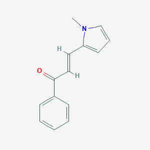 molecular formula C14H13NO B377934 (E)-beta-(1-Methyl-1H-pyrrole-2-yl)acrylophenone 