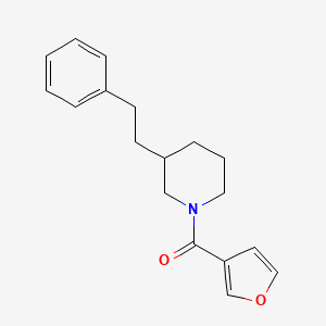 molecular formula C18H21NO2 B3779342 1-(3-furoyl)-3-(2-phenylethyl)piperidine 