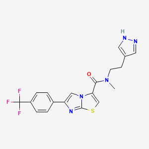 N-methyl-N-[2-(1H-pyrazol-4-yl)ethyl]-6-[4-(trifluoromethyl)phenyl]imidazo[2,1-b][1,3]thiazole-3-carboxamide