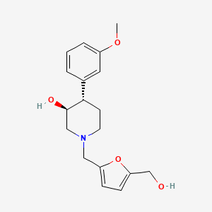 (3S*,4S*)-1-{[5-(hydroxymethyl)-2-furyl]methyl}-4-(3-methoxyphenyl)piperidin-3-ol