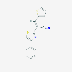 (E)-3-(thiophen-2-yl)-2-(4-(p-tolyl)thiazol-2-yl)acrylonitrile