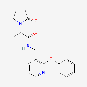 2-(2-oxo-1-pyrrolidinyl)-N-[(2-phenoxy-3-pyridinyl)methyl]propanamide