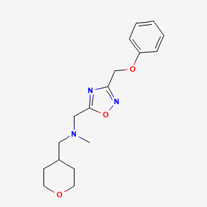 N-methyl-1-(oxan-4-yl)-N-[[3-(phenoxymethyl)-1,2,4-oxadiazol-5-yl]methyl]methanamine