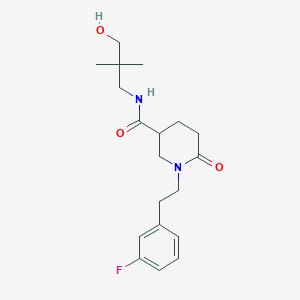 1-[2-(3-fluorophenyl)ethyl]-N-(3-hydroxy-2,2-dimethylpropyl)-6-oxo-3-piperidinecarboxamide