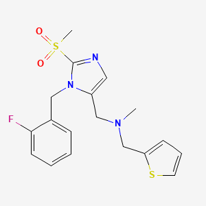 1-[1-(2-fluorobenzyl)-2-(methylsulfonyl)-1H-imidazol-5-yl]-N-methyl-N-(2-thienylmethyl)methanamine