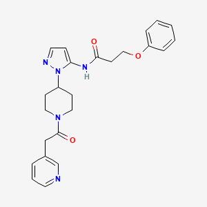 3-phenoxy-N-{1-[1-(3-pyridinylacetyl)-4-piperidinyl]-1H-pyrazol-5-yl}propanamide