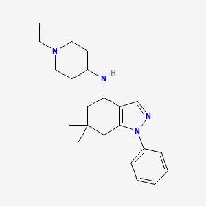 N-(1-ethyl-4-piperidinyl)-6,6-dimethyl-1-phenyl-4,5,6,7-tetrahydro-1H-indazol-4-amine