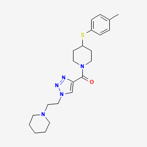 4-[(4-methylphenyl)thio]-1-({1-[2-(1-piperidinyl)ethyl]-1H-1,2,3-triazol-4-yl}carbonyl)piperidine