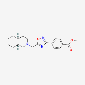 methyl 4-{5-[(4aS*,8aR*)-octahydro-2(1H)-isoquinolinylmethyl]-1,2,4-oxadiazol-3-yl}benzoate