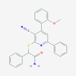 B377952 2-{[3-Cyano-4-(2-methoxyphenyl)-6-phenyl-2-pyridinyl]thio}-2-phenylacetamide CAS No. 312757-92-9