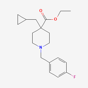 ethyl 4-(cyclopropylmethyl)-1-(4-fluorobenzyl)-4-piperidinecarboxylate