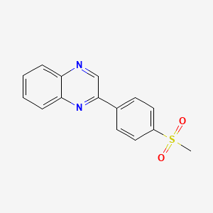 molecular formula C15H12N2O2S B3779528 2-(4-Methylsulfonylphenyl)quinoxaline 