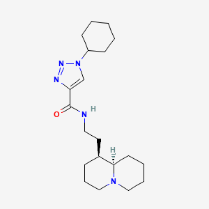 molecular formula C20H33N5O B3779536 1-cyclohexyl-N-{2-[(1S,9aR)-octahydro-2H-quinolizin-1-yl]ethyl}-1H-1,2,3-triazole-4-carboxamide 