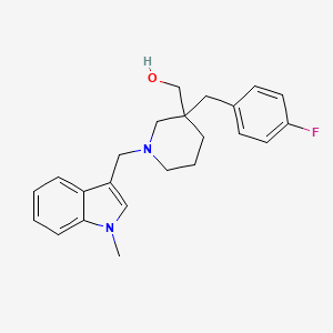 molecular formula C23H27FN2O B3779547 {3-(4-fluorobenzyl)-1-[(1-methyl-1H-indol-3-yl)methyl]-3-piperidinyl}methanol 