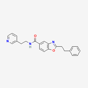 2-(2-phenylethyl)-N-[2-(3-pyridinyl)ethyl]-1,3-benzoxazole-5-carboxamide