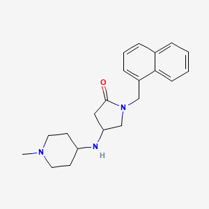 molecular formula C21H27N3O B3779599 4-[(1-methyl-4-piperidinyl)amino]-1-(1-naphthylmethyl)-2-pyrrolidinone 