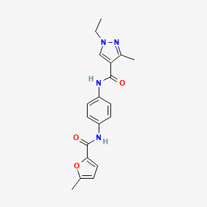 1-ethyl-3-methyl-N-{4-[(5-methyl-2-furoyl)amino]phenyl}-1H-pyrazole-4-carboxamide