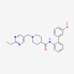 1-[(2-ethyl-5-pyrimidinyl)methyl]-N-(3'-methoxy-2-biphenylyl)-4-piperidinecarboxamide