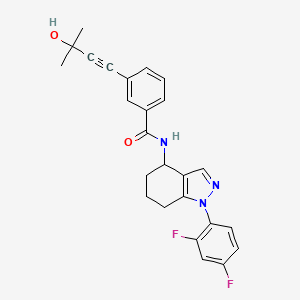 N-[1-(2,4-difluorophenyl)-4,5,6,7-tetrahydro-1H-indazol-4-yl]-3-(3-hydroxy-3-methyl-1-butyn-1-yl)benzamide